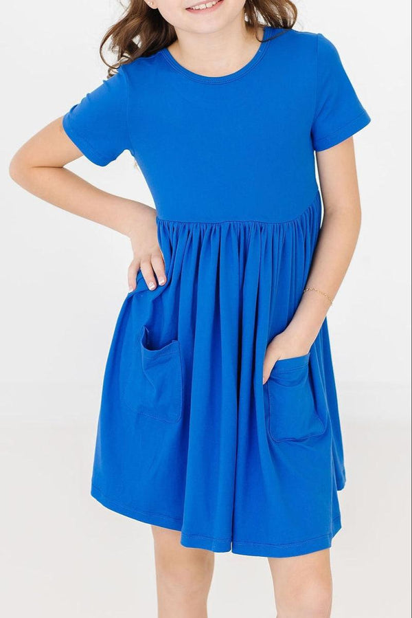 royal-blue-s-s-pocket-twirl-dress Mila & Rose at Sophia's Style-Royal Blue S/S Pocket Twirl Dress-6-12M-Twirl Pocket Dress S/S-1